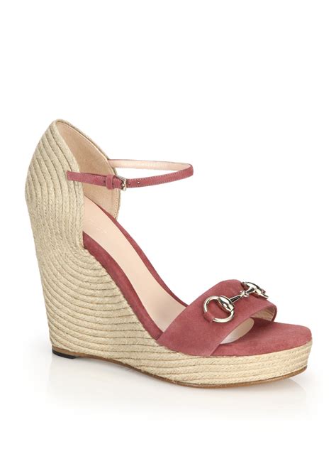 red gucci espadrilles|gucci espadrilles wedges pink.